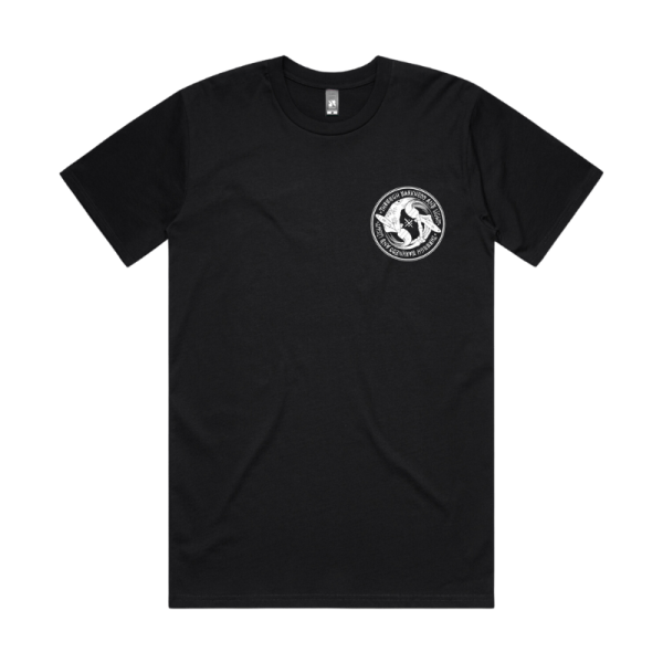 Through Darkness and Light Black Tee Front